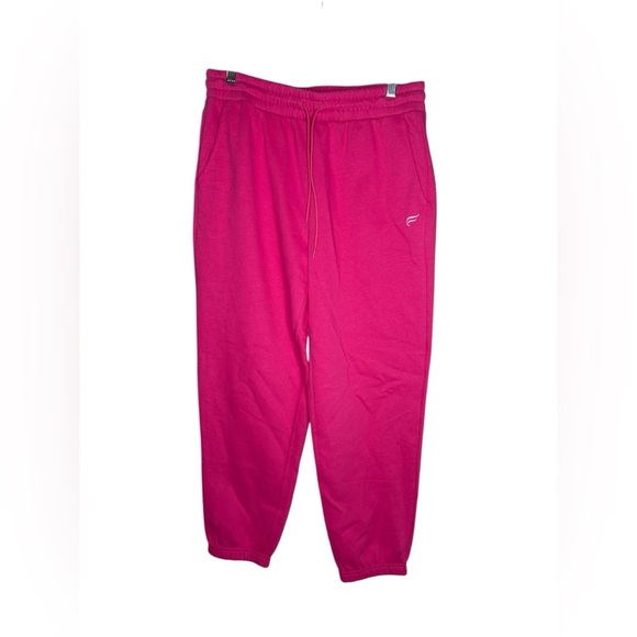 NWT Fabletics forever fleece go to sweatpants in fuchsia/pink rave size large - Picture 2 of 4